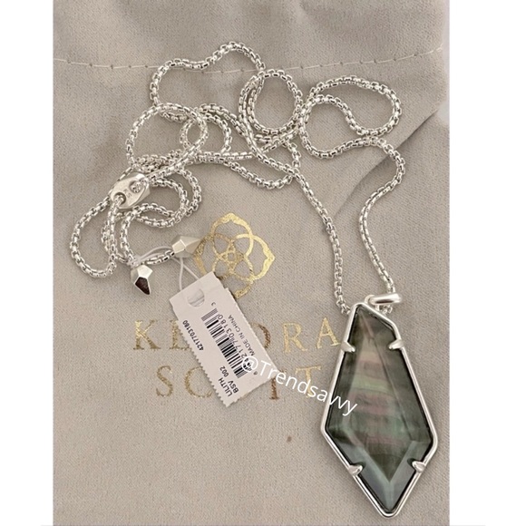 NWT KENDRA SCOTT Silver Lilith Adjustable Necklace - Picture 4 of 6